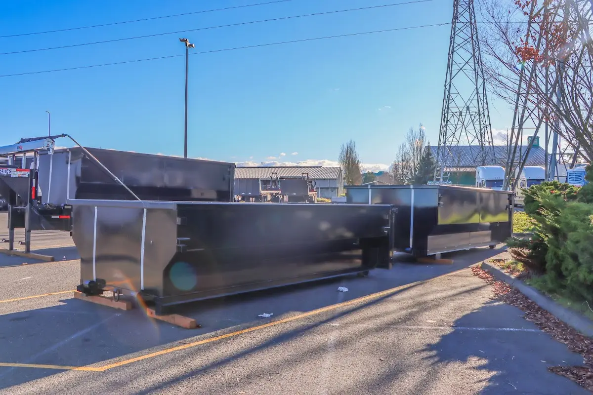 Roll-off dumpster ready for waste disposal at job site for Residential Dumpster Rental in The Villages